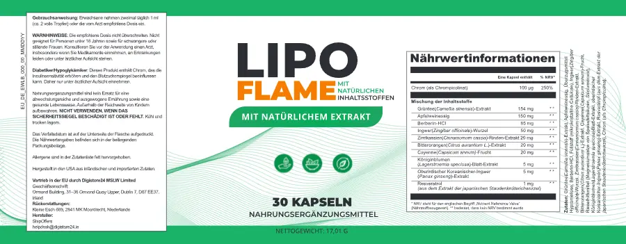 Etiqueta del complemento LipoFlame