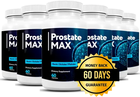 Detalles de la alineación de 6 frascos de Prostate Max
