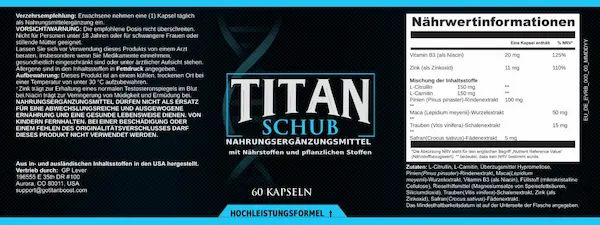 Etiqueta del complemento Titan Schub